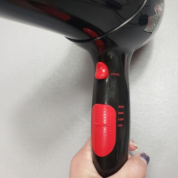 3/$15 sunbeam red and black hair dryer - Picture 3 of 7